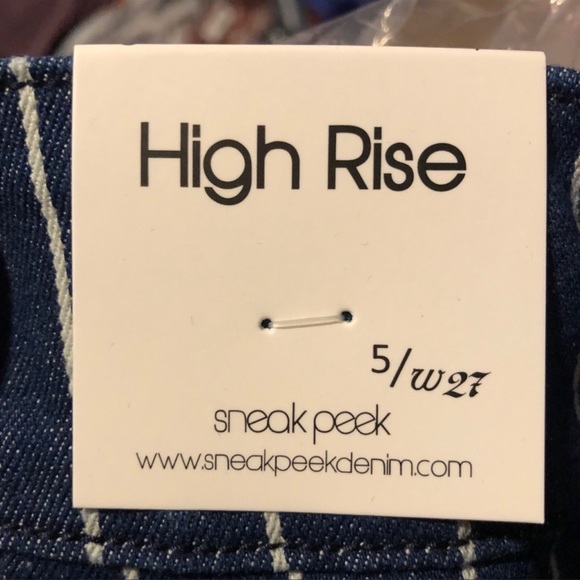 ModCloth cropped striped denim jeans, size 5, 26” waist - Picture 2 of 2